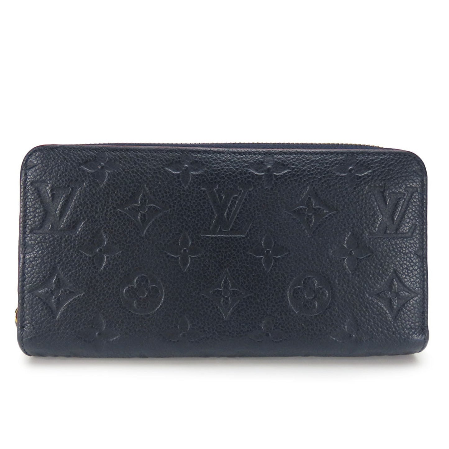 Louis Vuitton Zippy wallet, Navy, Leather, wallet