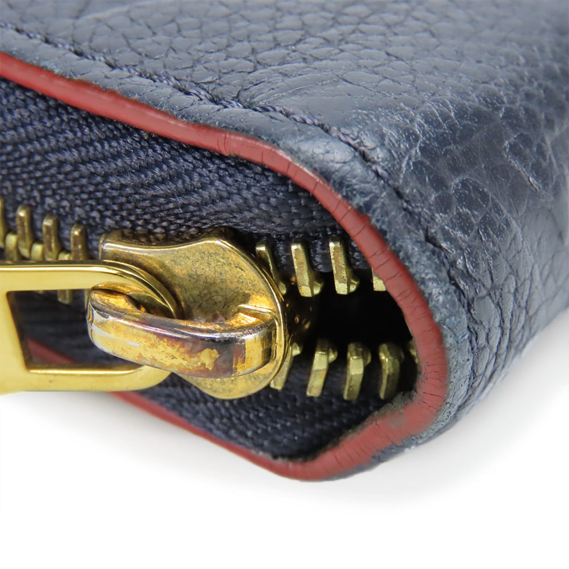 Louis Vuitton Zippy wallet, Navy, Leather, wallet