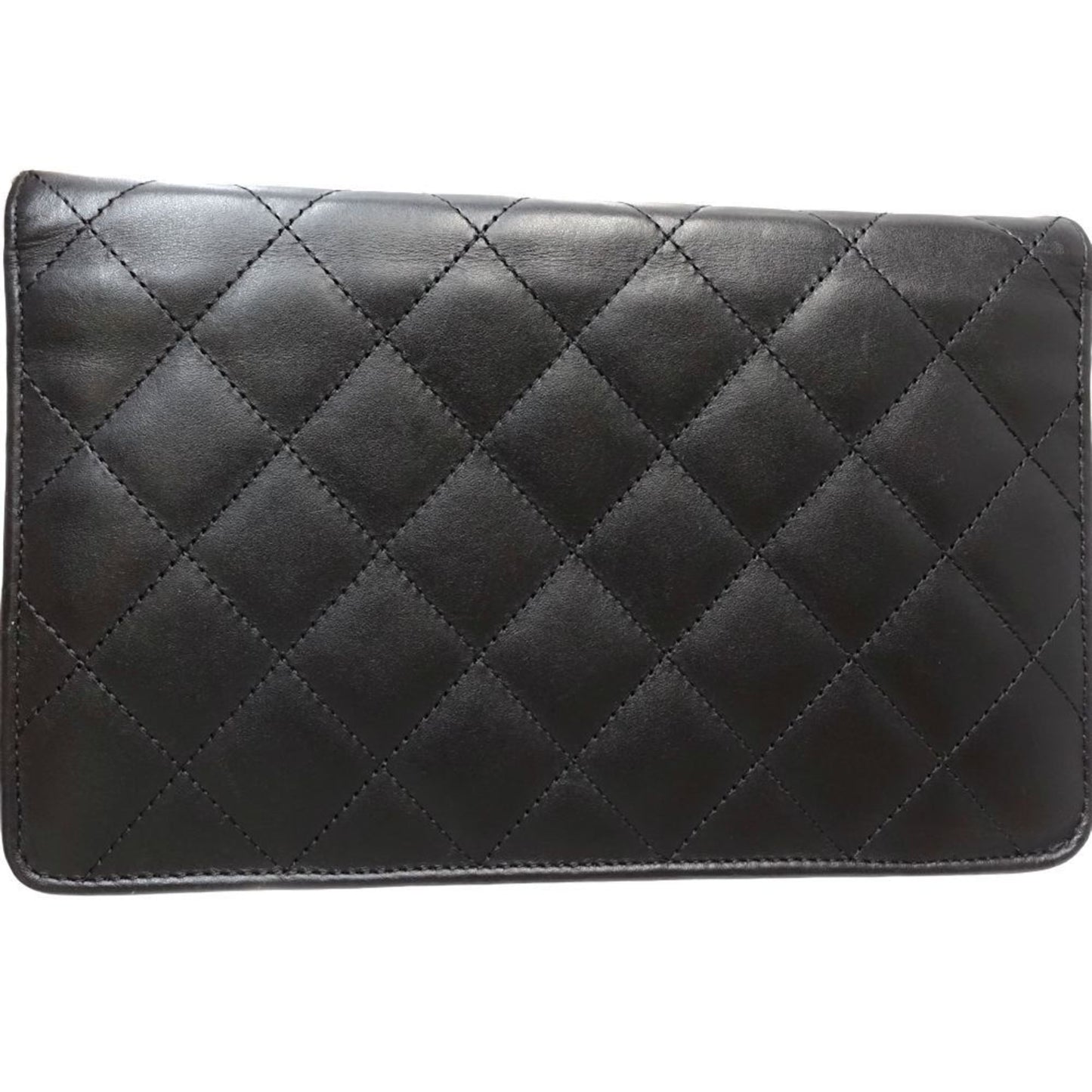 Chanel Wallet On Chain, Black, Leather, clutch