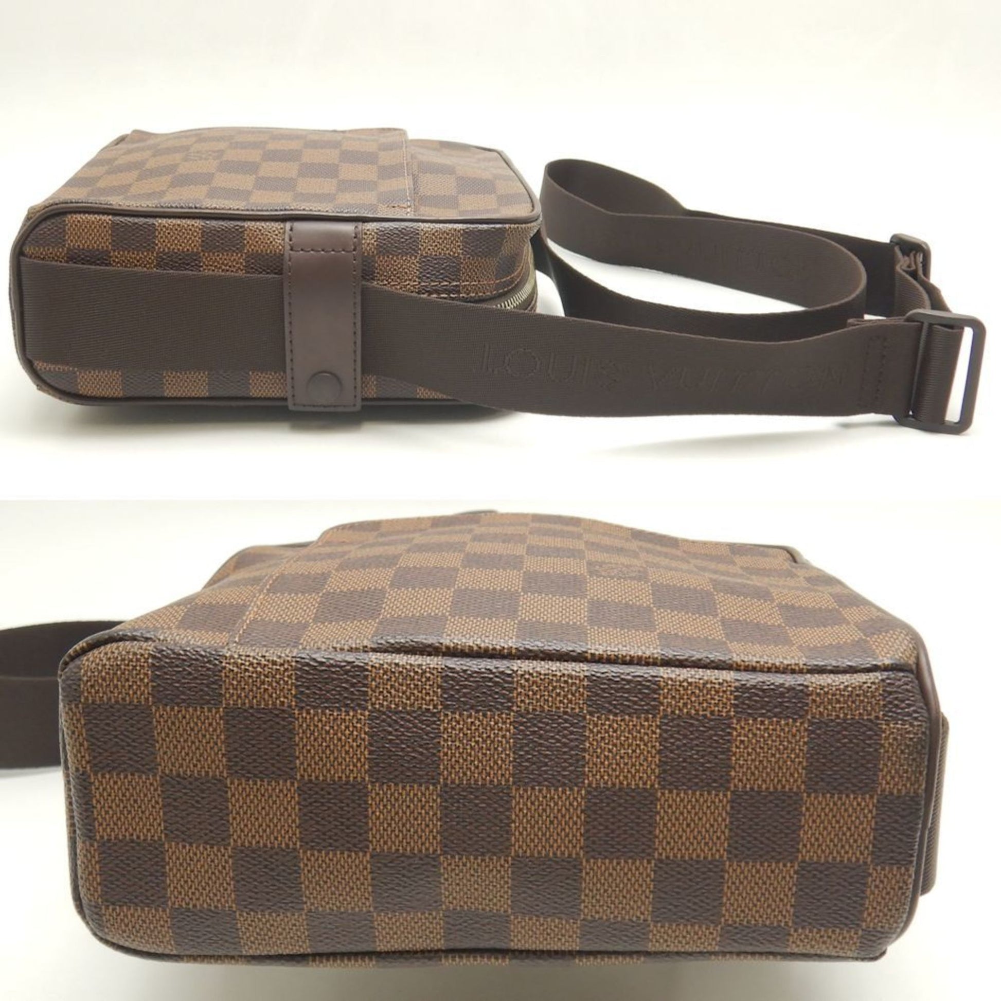 Louis Vuitton Olav, Brown, Canvas, shoulder
