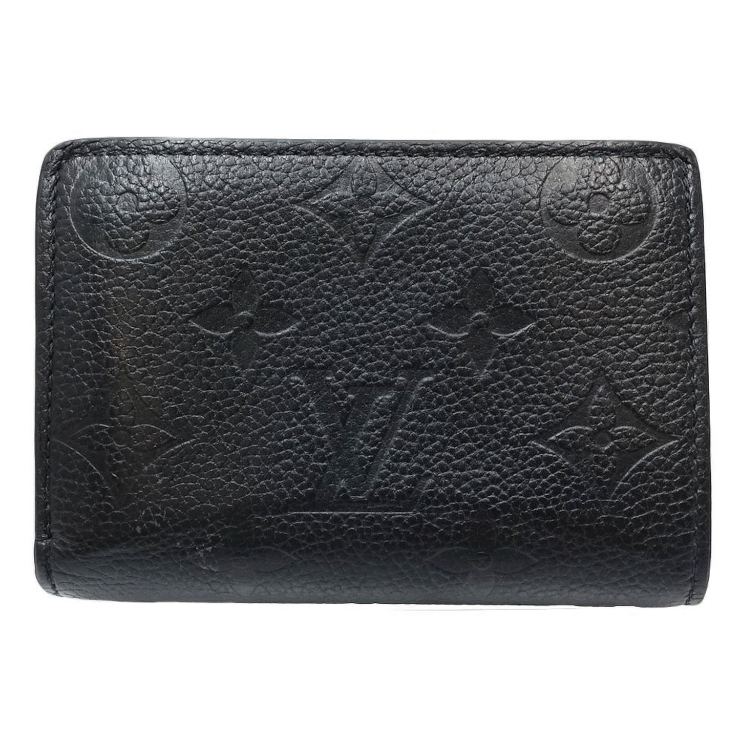 Louis Vuitton Portefeuille Cléa, Black, Leather, wallet