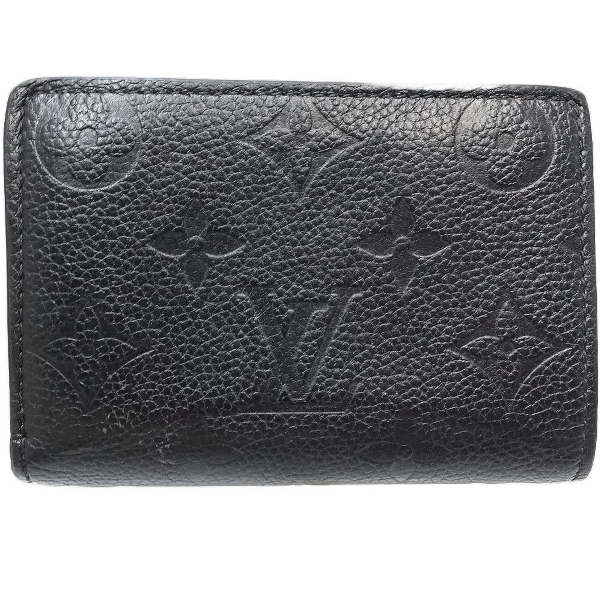 Louis Vuitton Portefeuille Cléa, Black, Leather, wallet