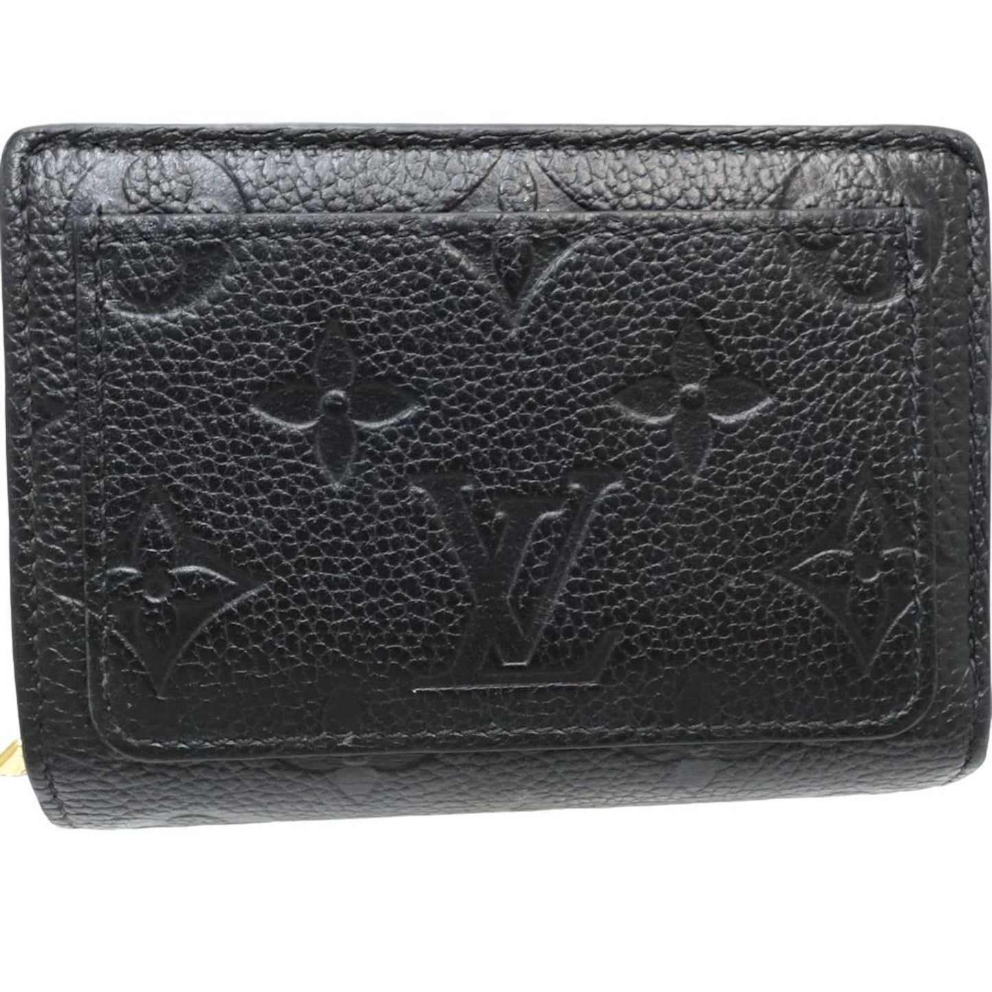 Louis Vuitton Portefeuille Cléa, Black, Leather, wallet