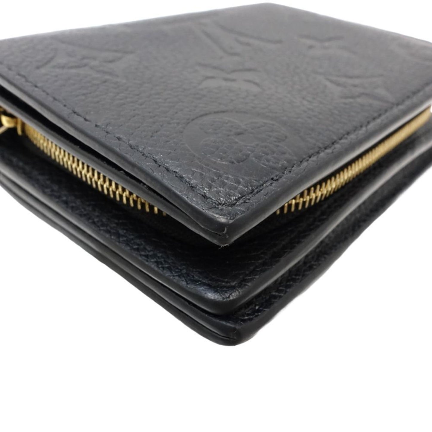 Louis Vuitton Portefeuille Cléa, Black, Leather, wallet