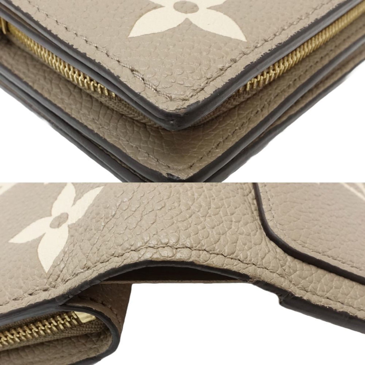 Louis Vuitton Portefeuille Cléa, Beige, Leather, wallet