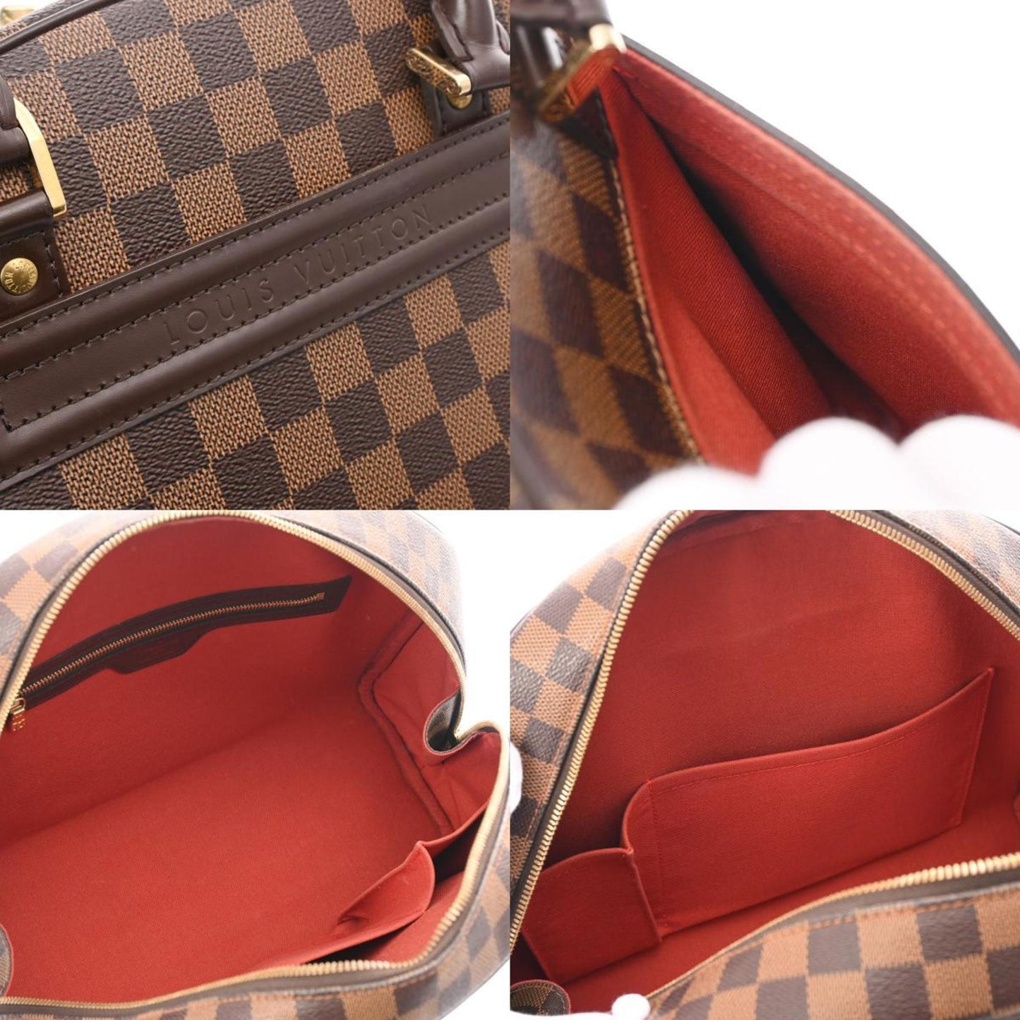 Louis Vuitton Nolita, Brown, Canvas, handbag