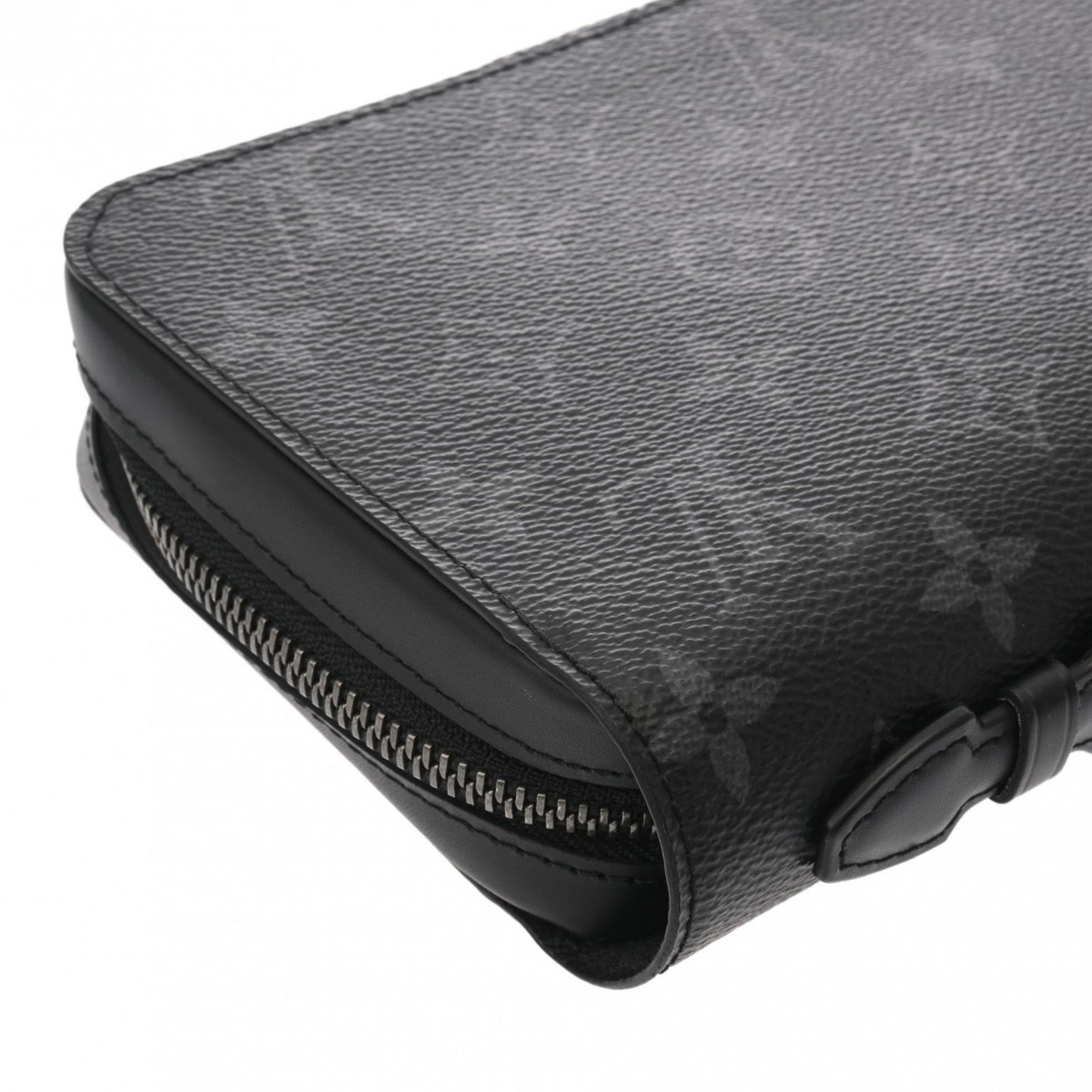 Louis Vuitton Zippy XL, Black, Canvas, wallet