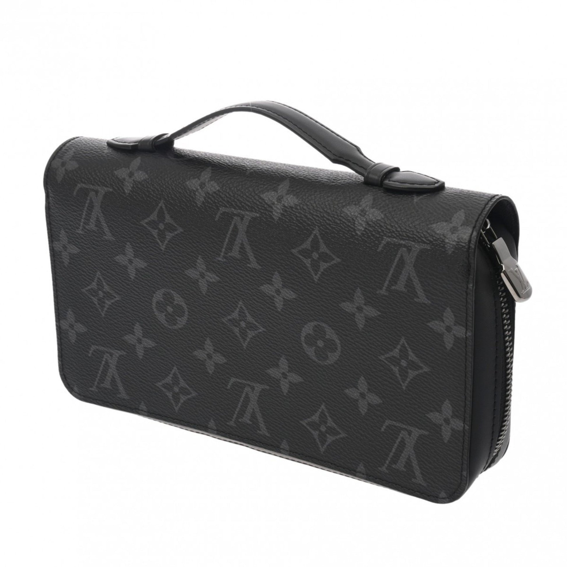 Louis Vuitton Zippy XL, Black, Canvas, wallet