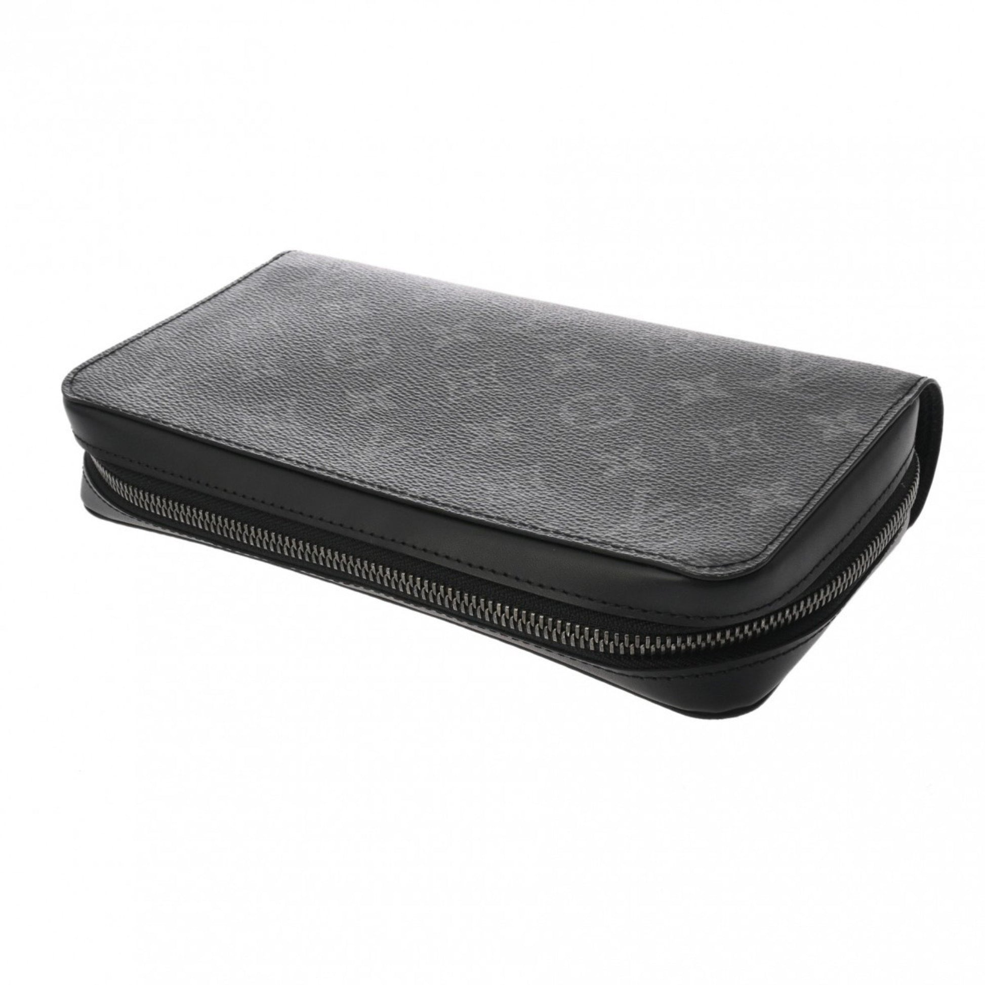 Louis Vuitton Zippy XL, Black, Canvas, wallet