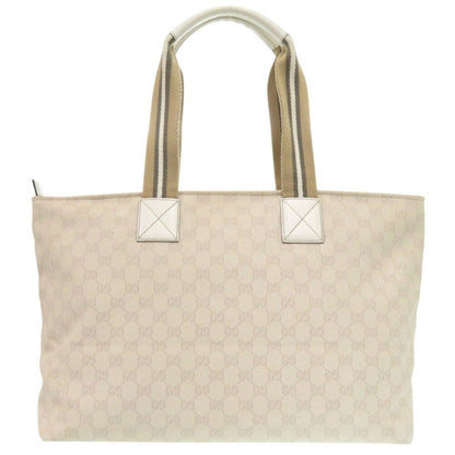 Gucci Sherry, White, Canvas, tote