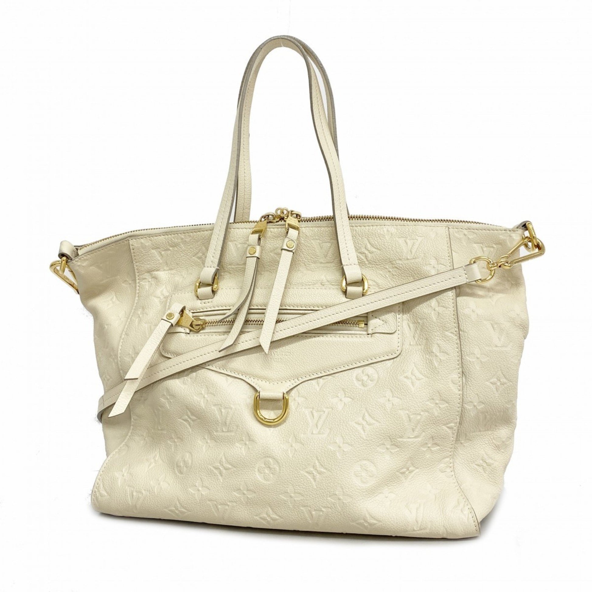 Louis Vuitton Lumineuse, Beige, Leather, shopper