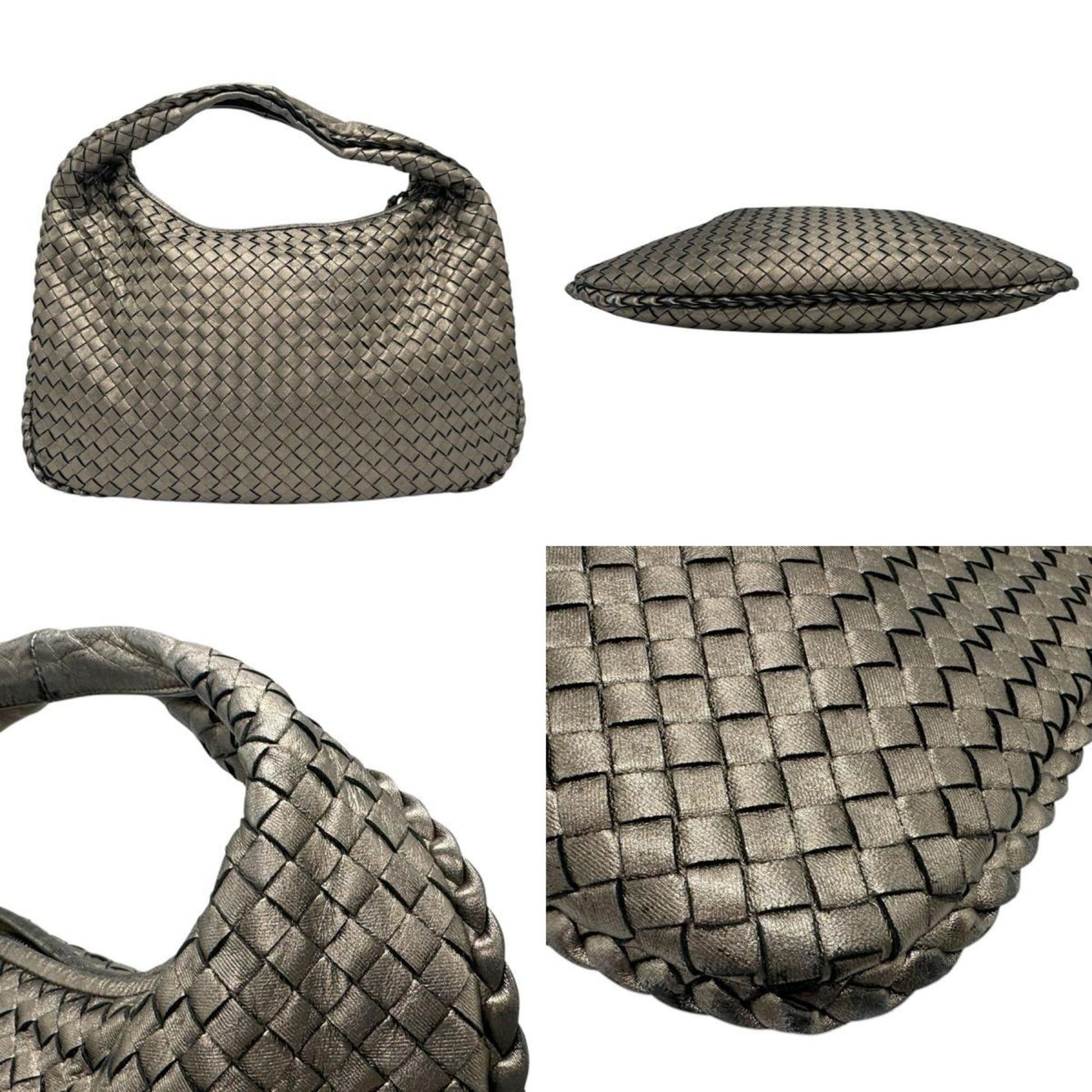 Bottega Veneta Intrecciato, Gold, Leather, handbag