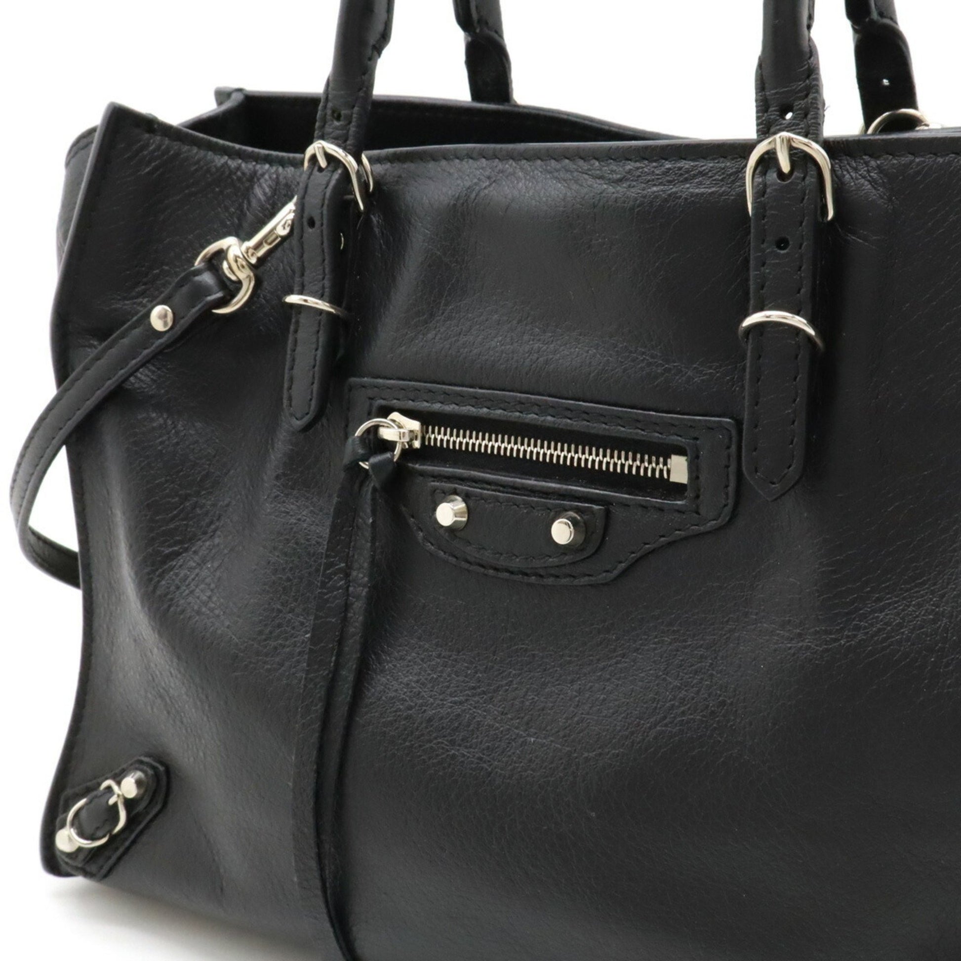 Balenciaga City, Black, Leather, handbag