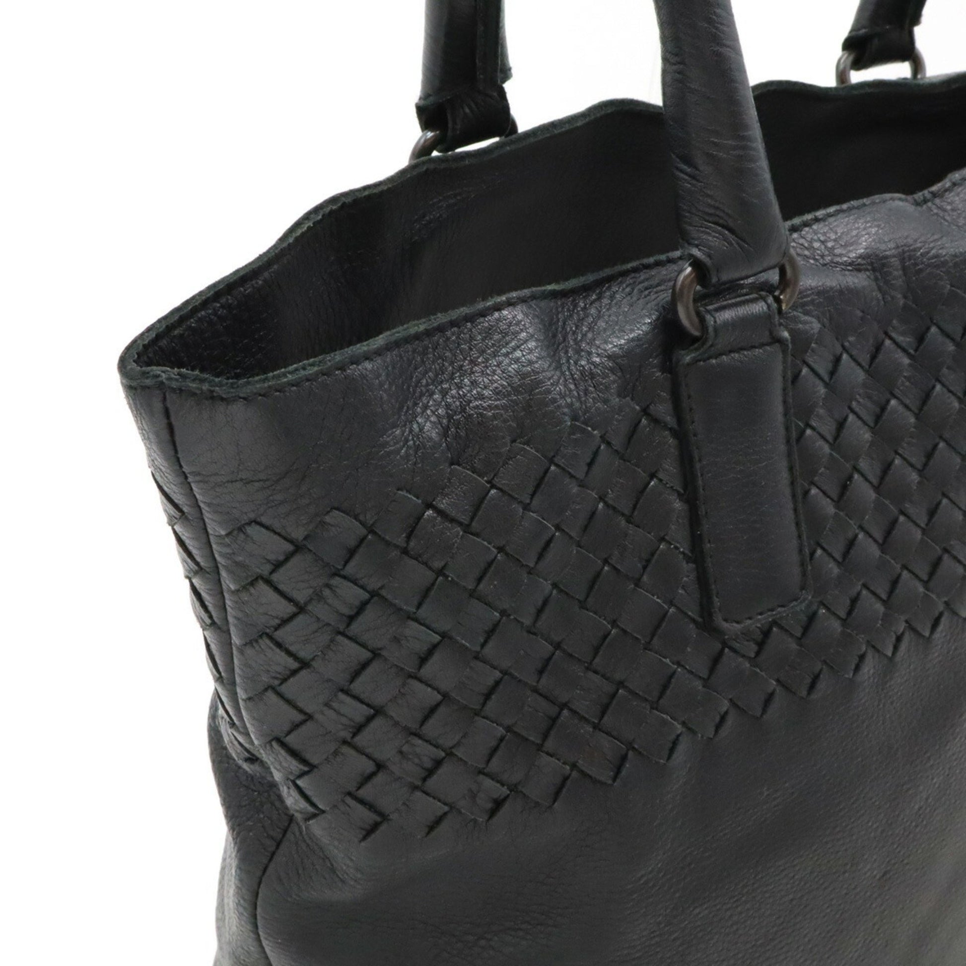 Bottega Veneta, Black, Leather, tote