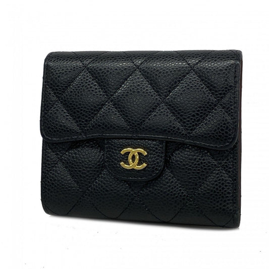 Chanel Classic Flap, Black, Leather, wallet