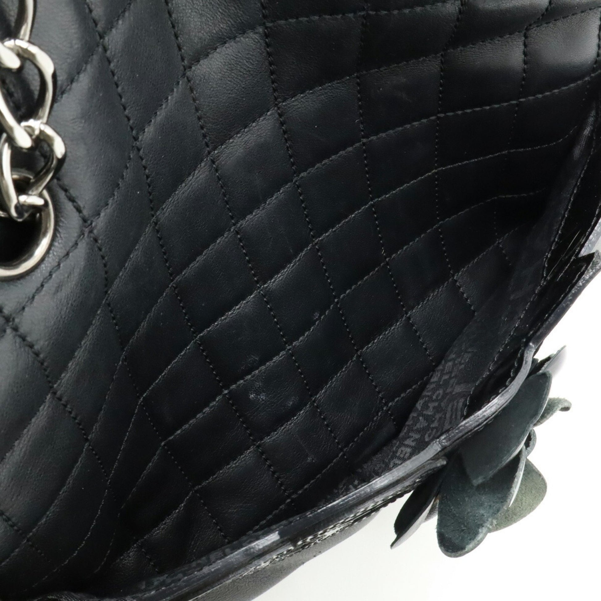 Chanel Camellia, Black, Leather, tote