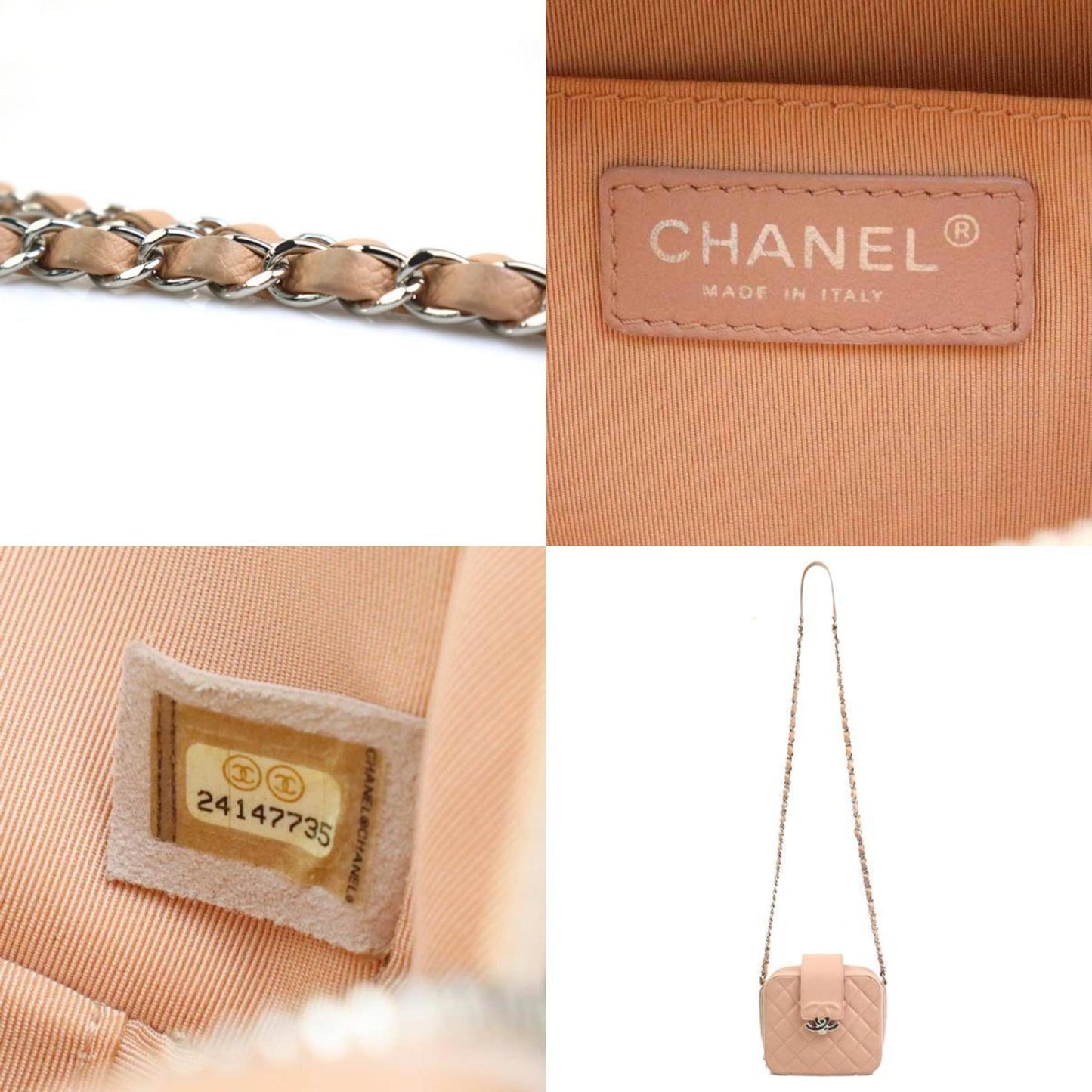 Chanel Coco Mark, Pink, Leather, shoulder