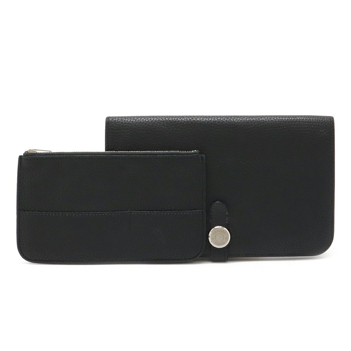 Hermès Dogon, Black, Leather, wallet