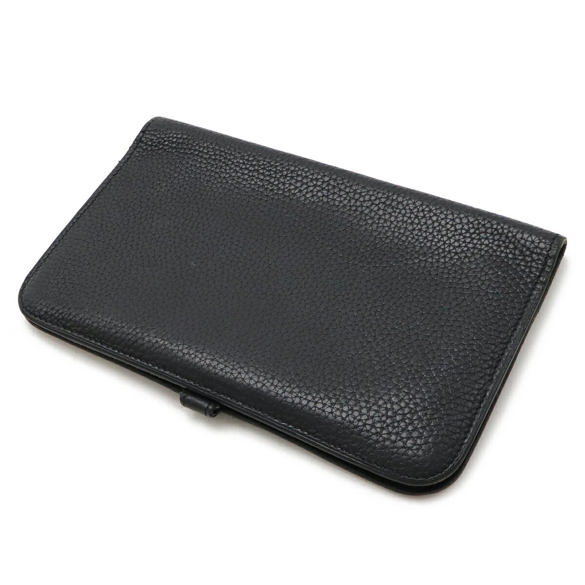 Hermès Dogon, Black, Leather, wallet