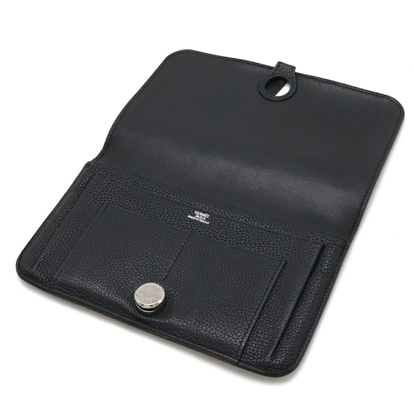 Hermès Dogon, Black, Leather, wallet