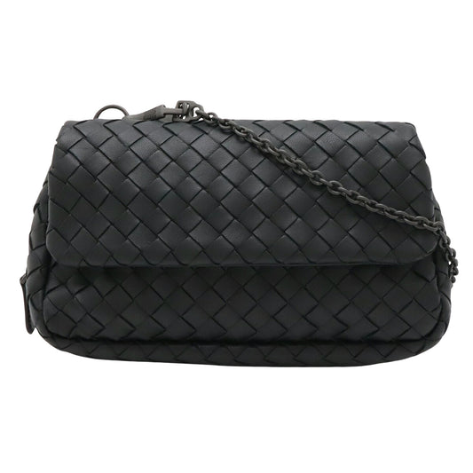 Bottega Veneta Intrecciato, Black, Leather, shoulder