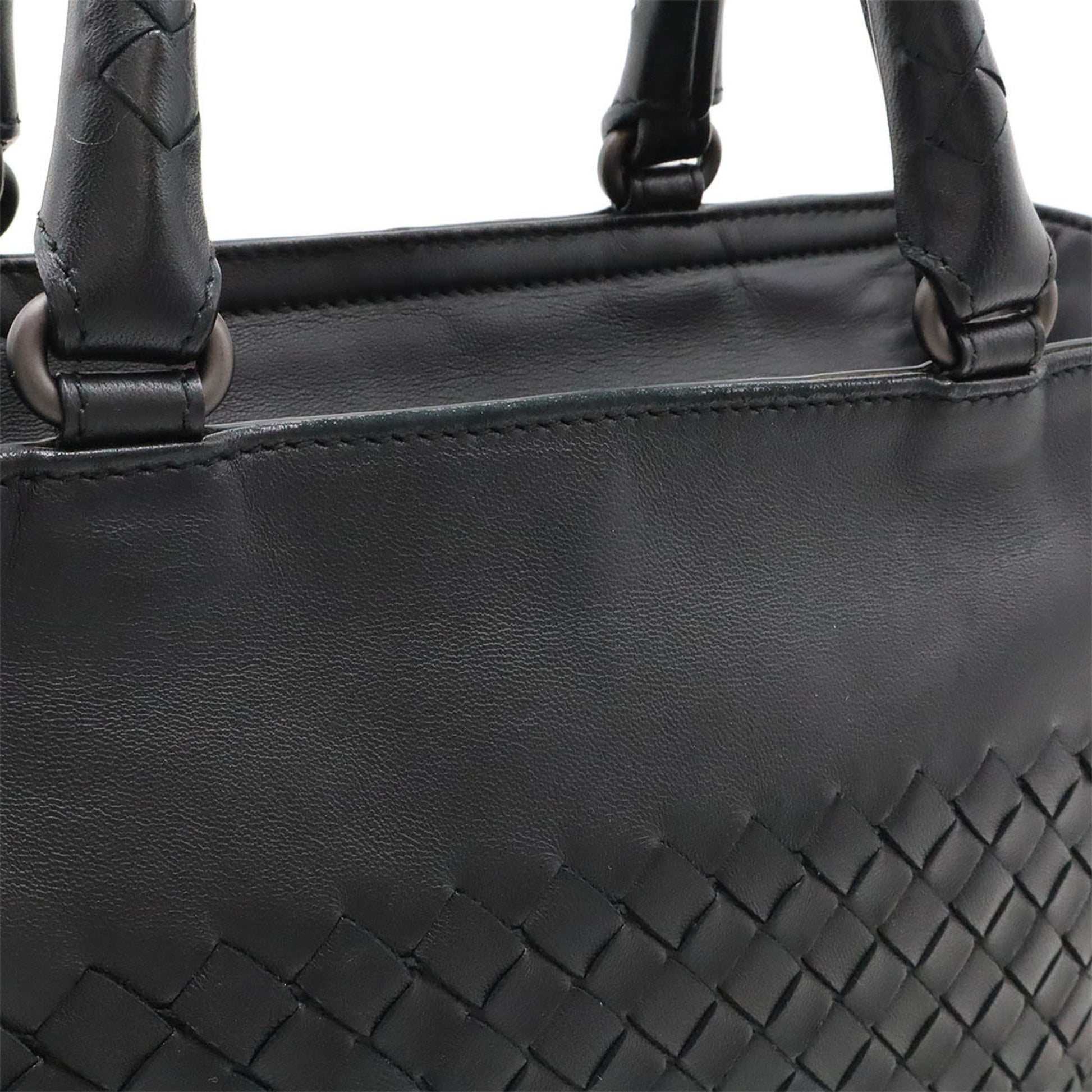 Bottega Veneta Intrecciato, Black, Leather, handbag