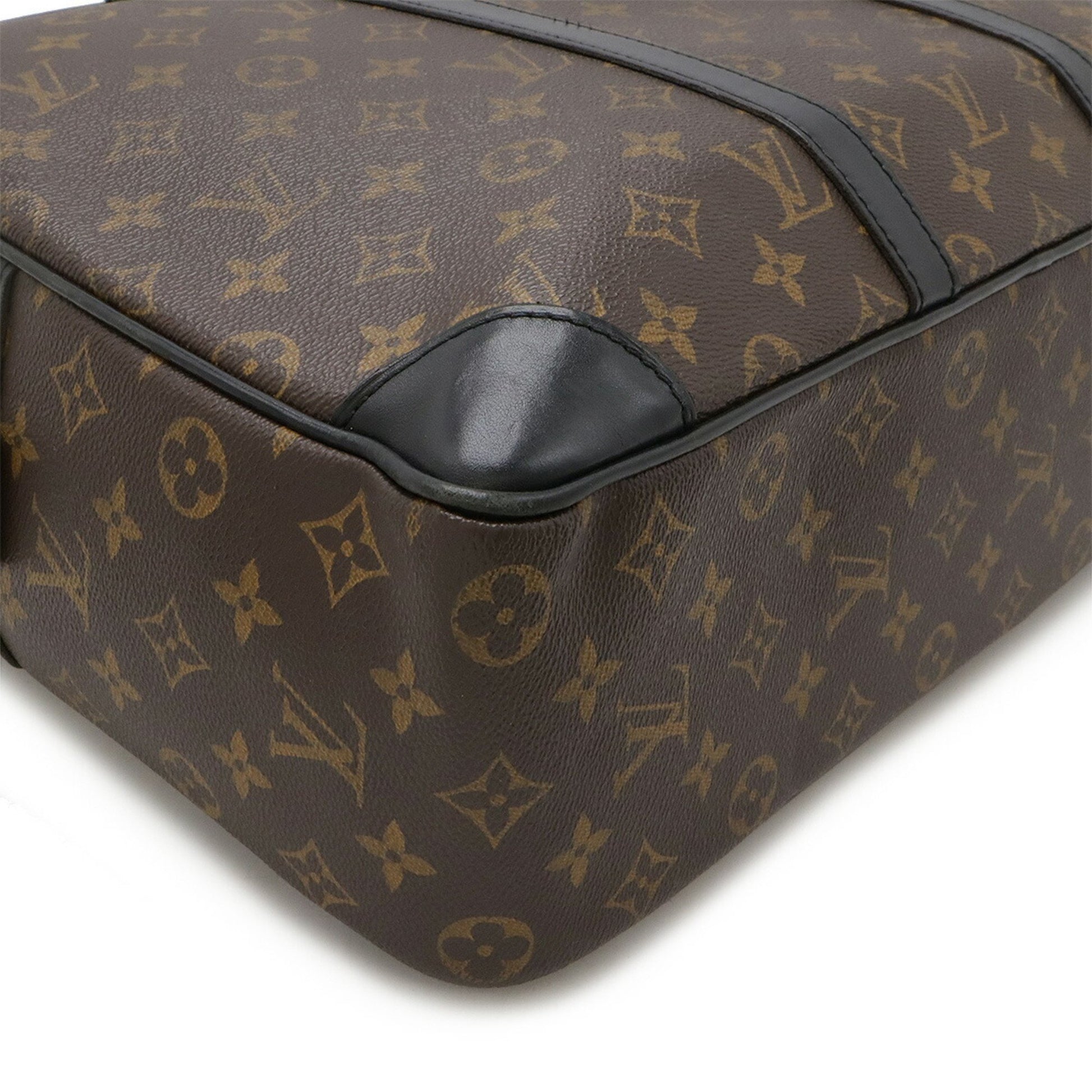 Louis Vuitton Porte Documents Voyage, Brown, Leather, briefcase