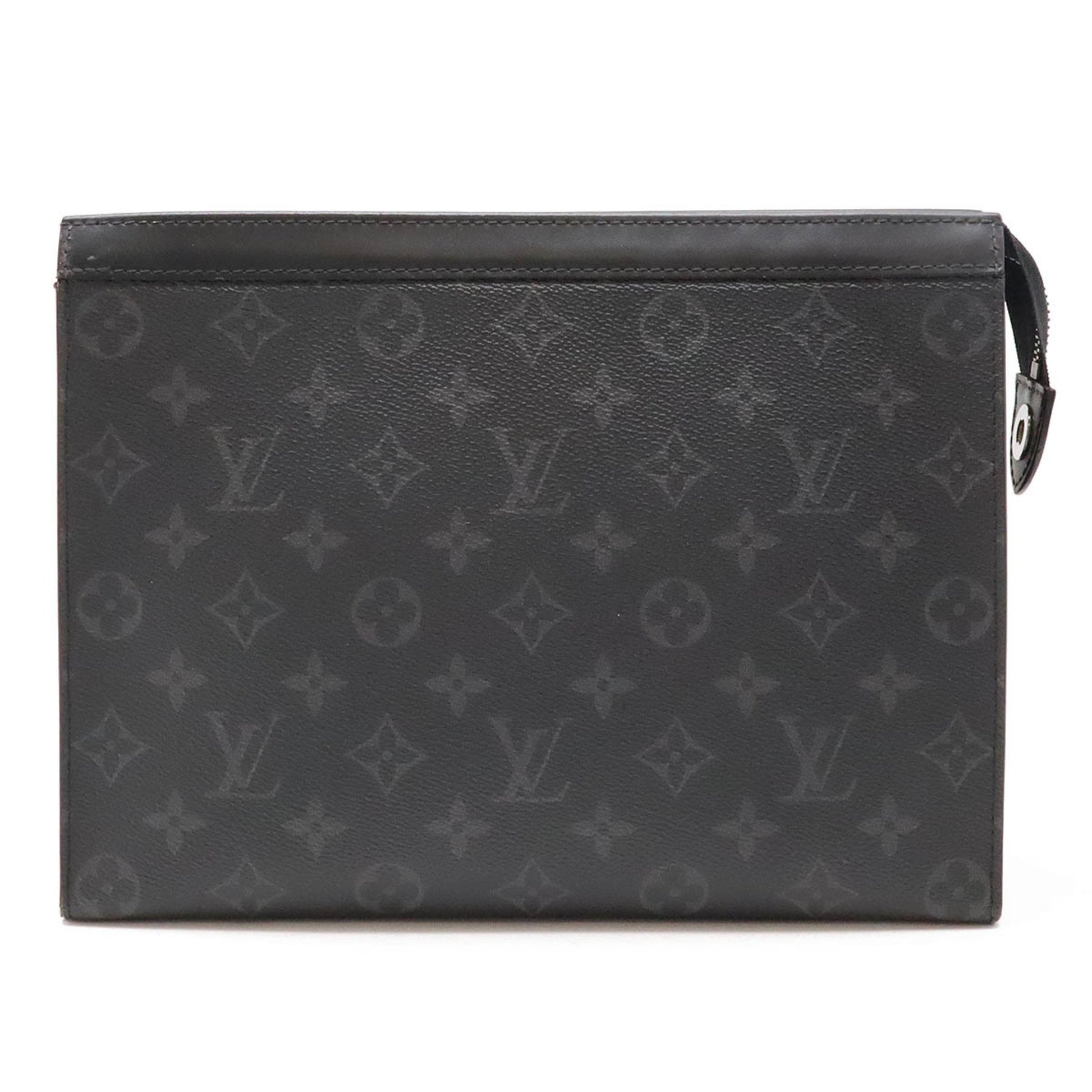 Louis Vuitton Pochette voyage, Black, Canvas, clutch