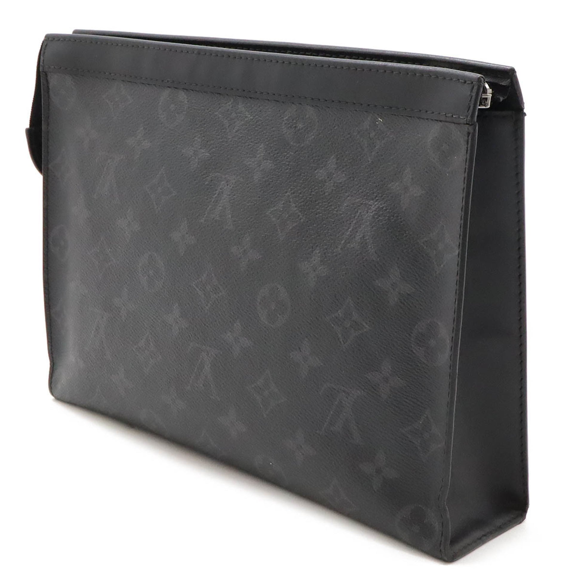 Louis Vuitton Pochette voyage, Black, Canvas, clutch