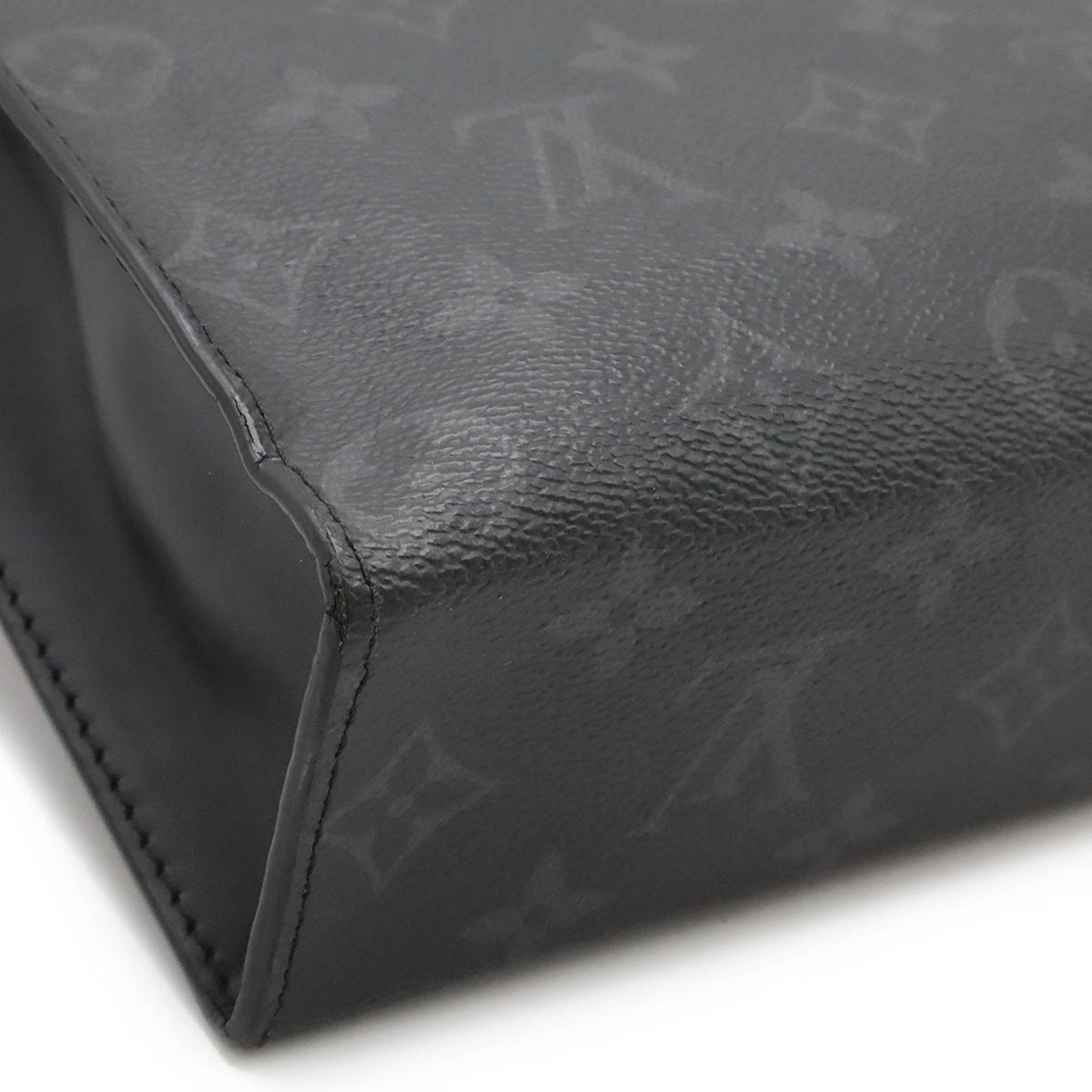 Louis Vuitton Pochette voyage, Black, Canvas, clutch