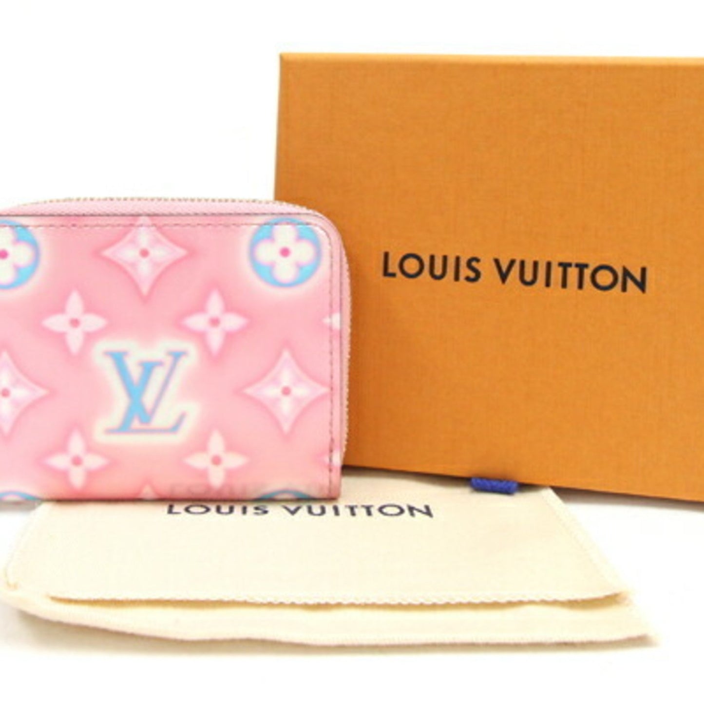 Louis Vuitton Zippy coin purse, Pink, Canvas, wallet