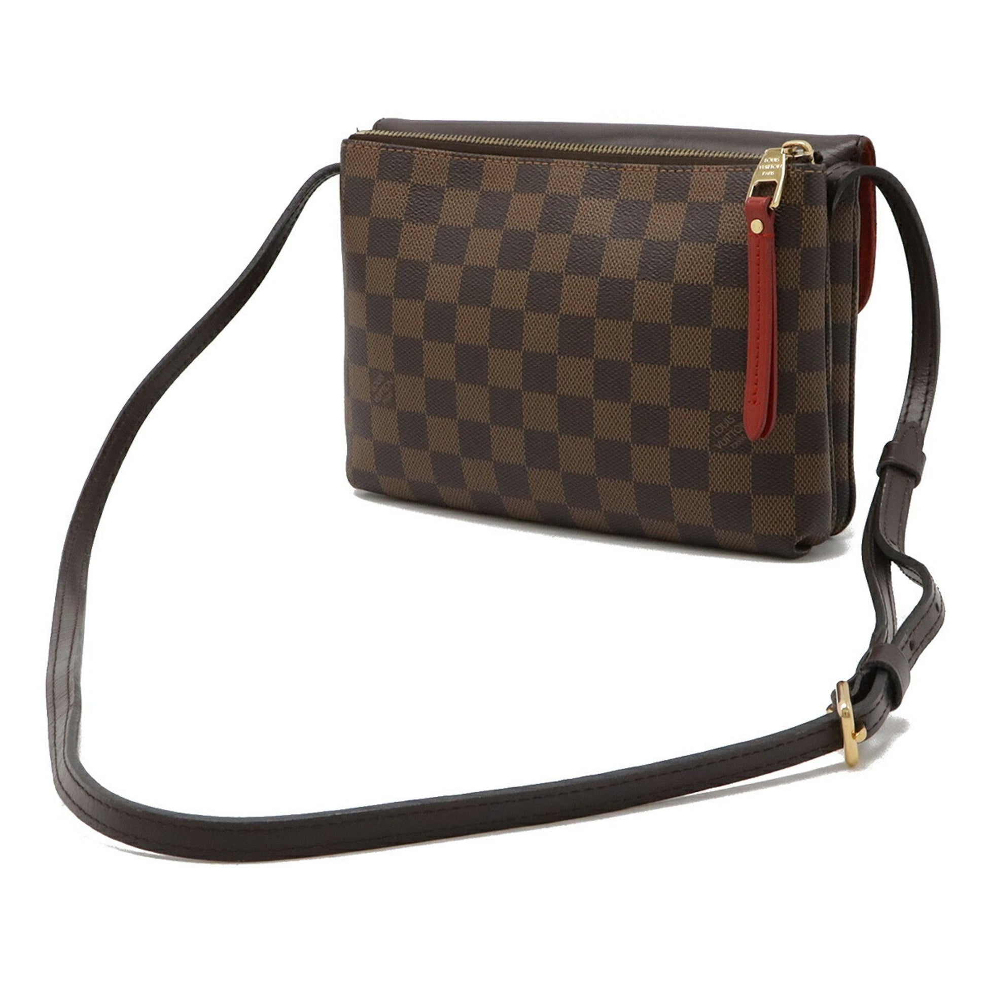 Louis Vuitton Twice, Brown, Canvas, shoulder