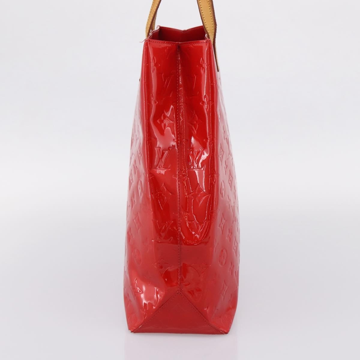 Louis Vuitton Reade Monogram Vernis, Red, Patent Leather, Handbag