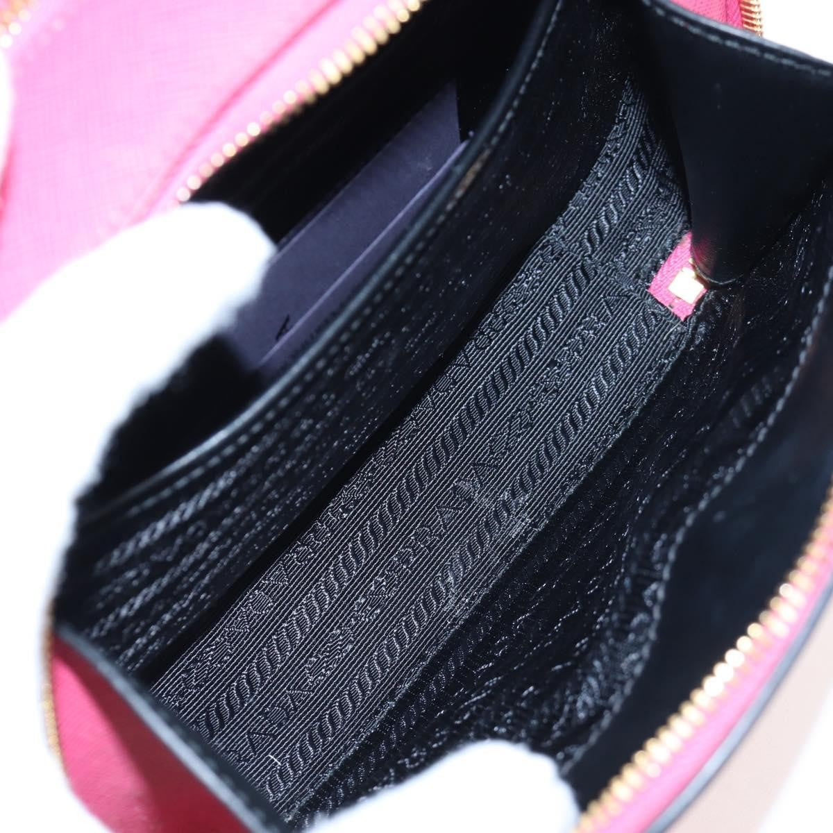 Prada Odette Top Handle Saffiano Leather, Pink, Leather, Handbag