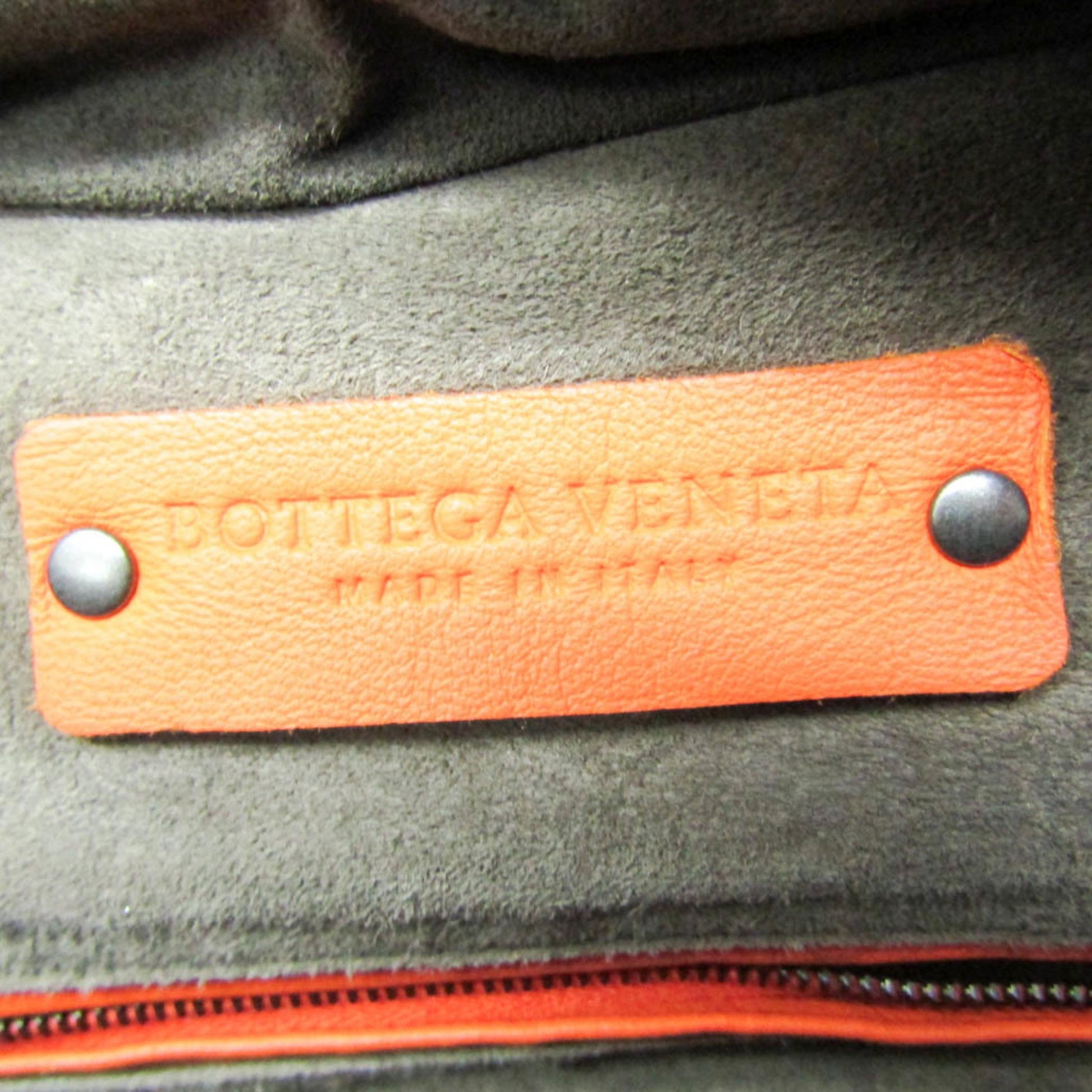 Bottega Veneta Intrecciato, Orange, Leather, handbag