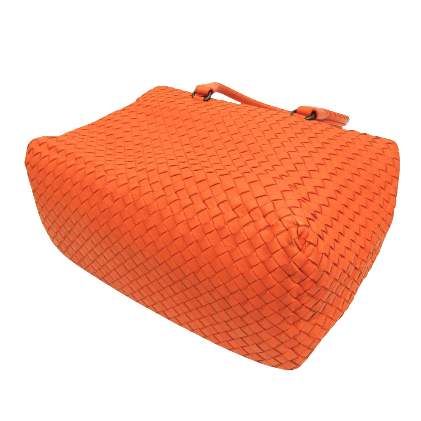 Bottega Veneta Intrecciato, Orange, Leather, handbag