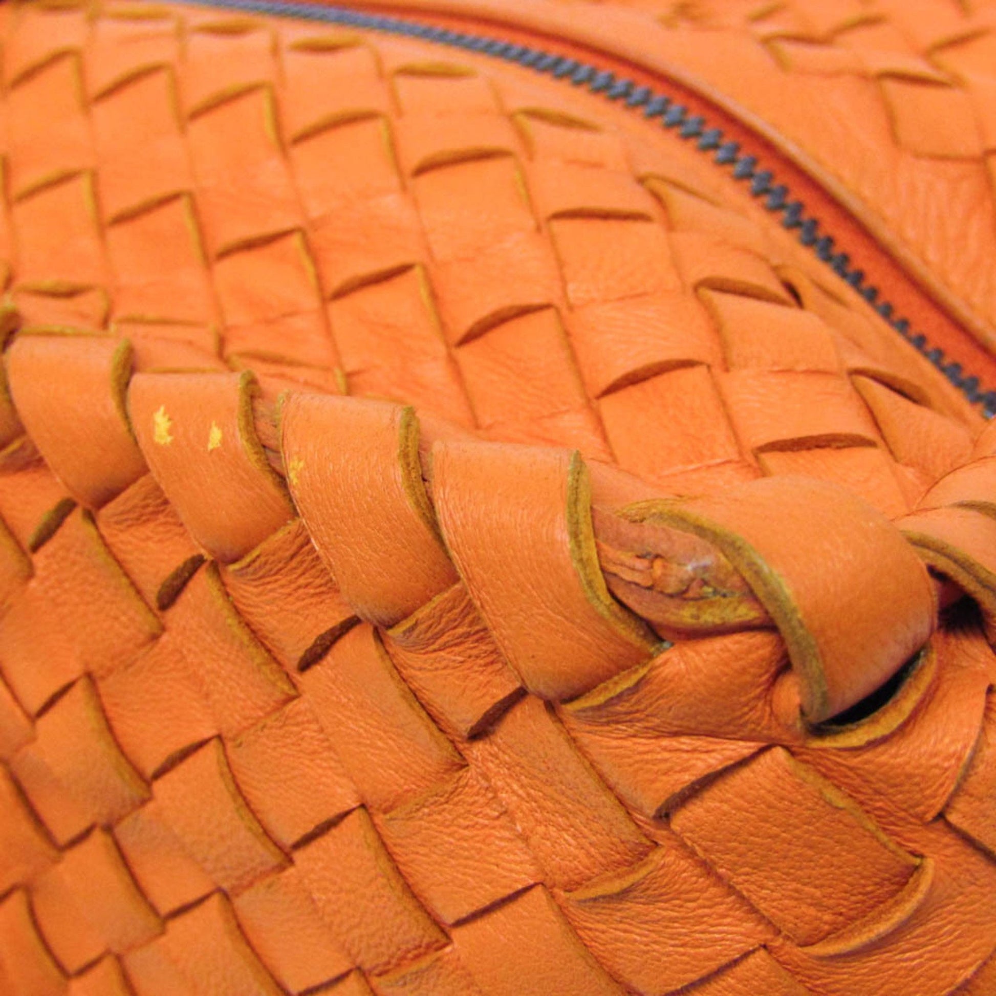 Bottega Veneta Intrecciato, Orange, Leather, handbag