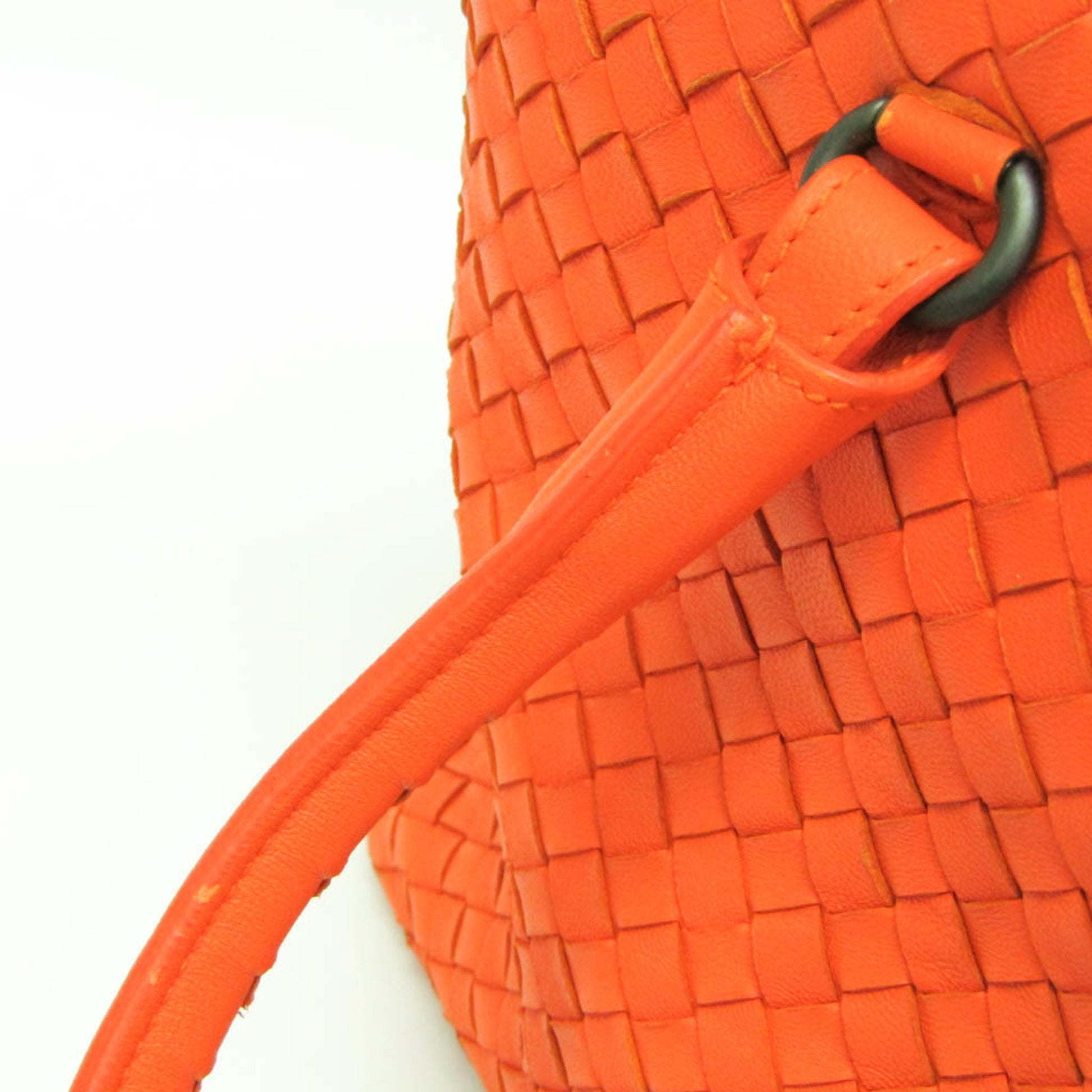 Bottega Veneta Intrecciato, Orange, Leather, handbag