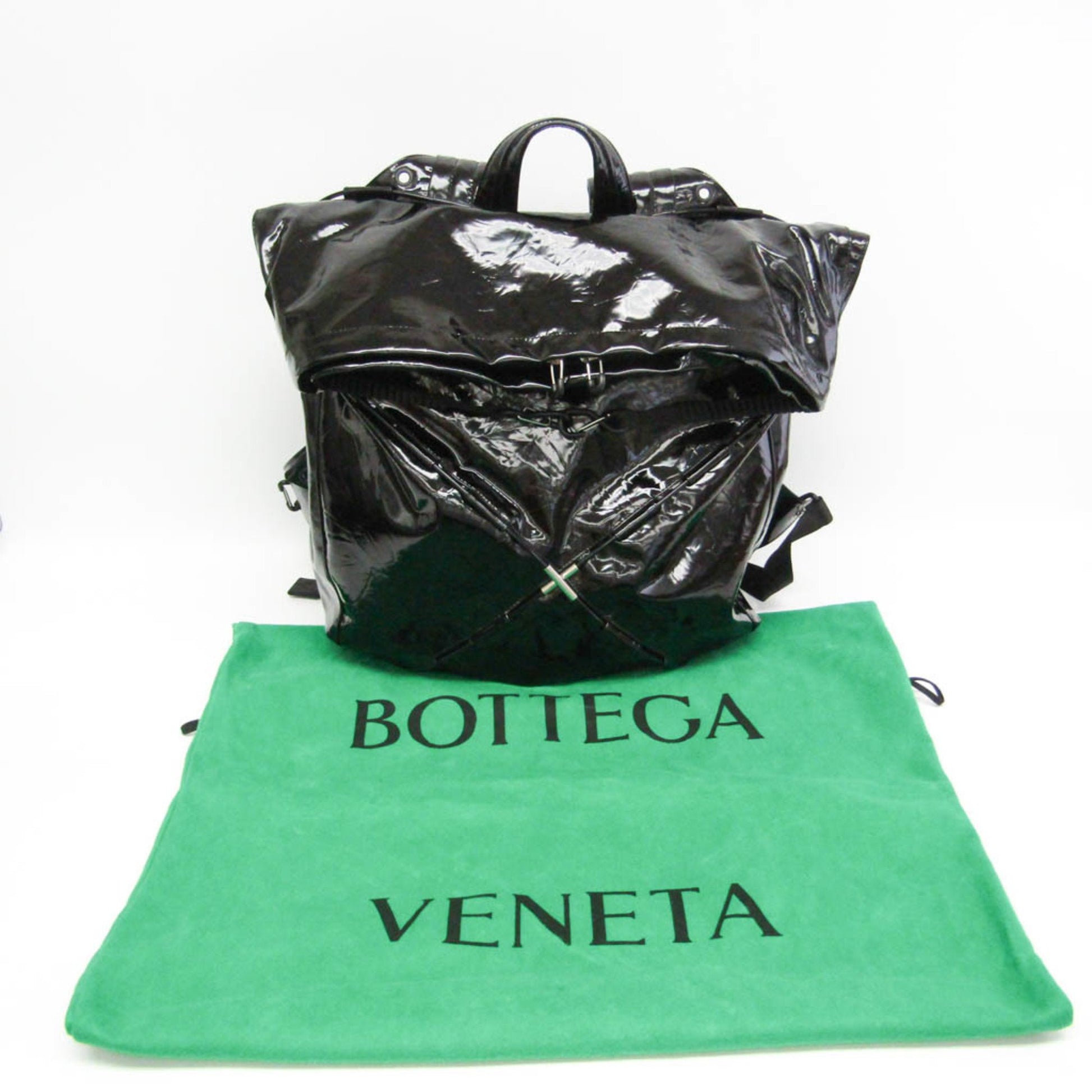 Bottega Veneta, Black, Leather, backpack