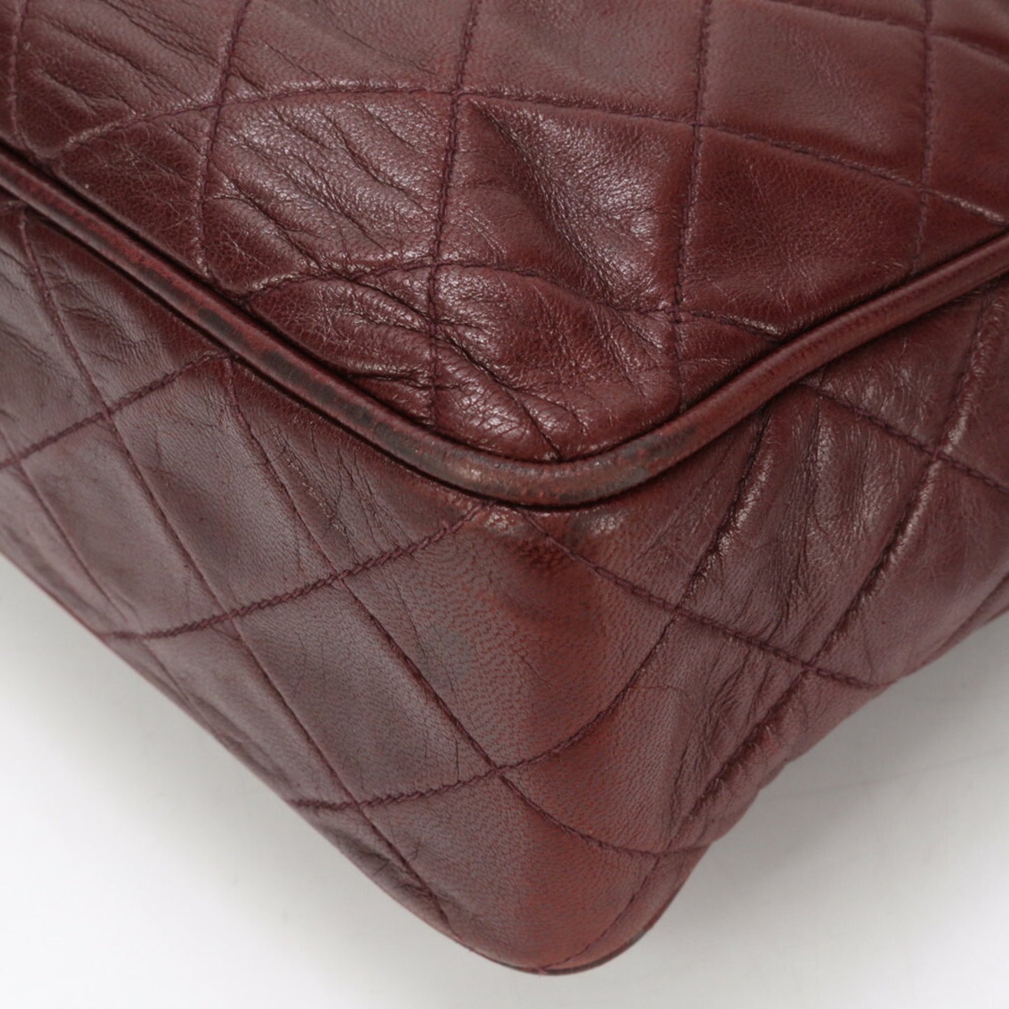 Chanel Camera, Burgundy, Leather, shoulder