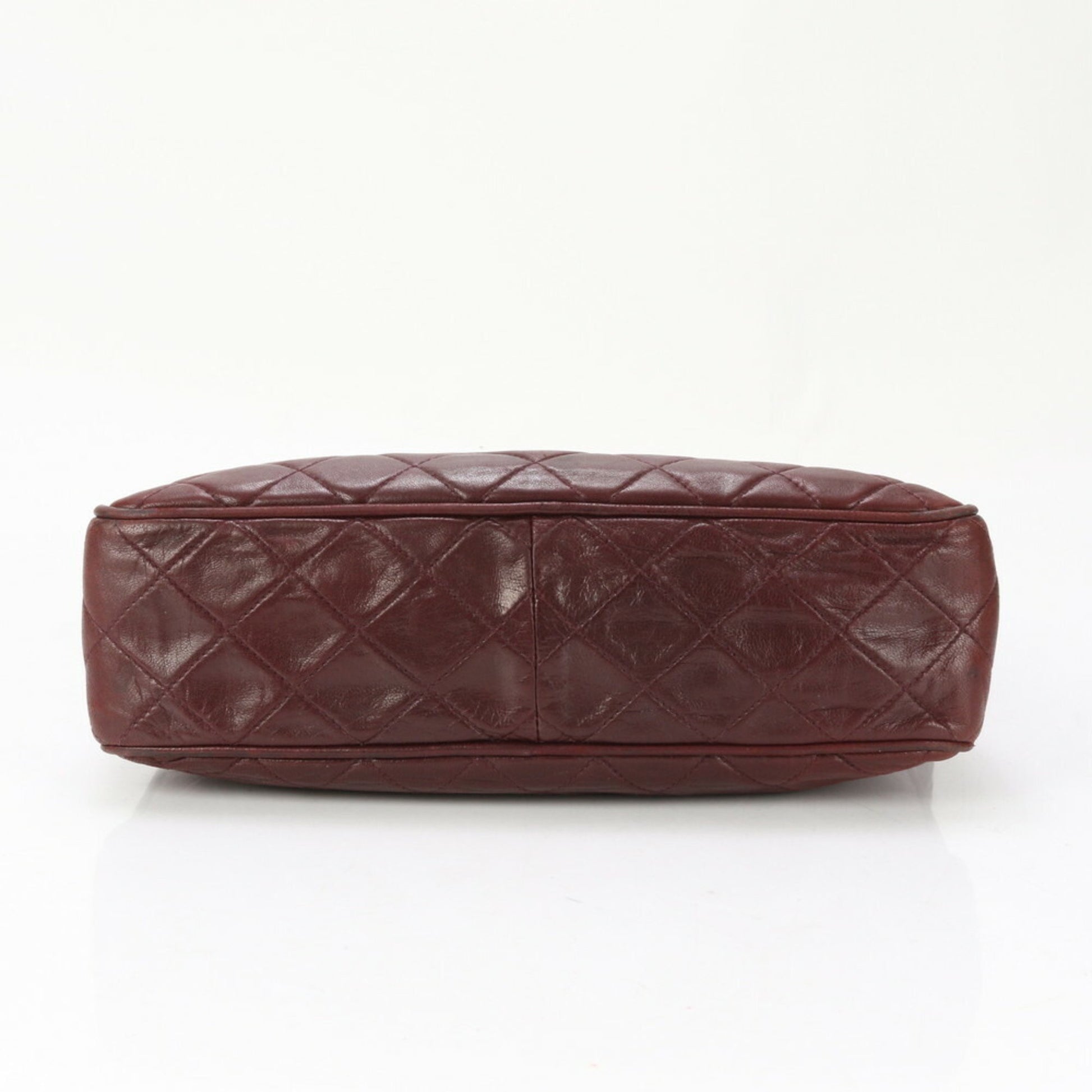 Chanel Camera, Burgundy, Leather, shoulder