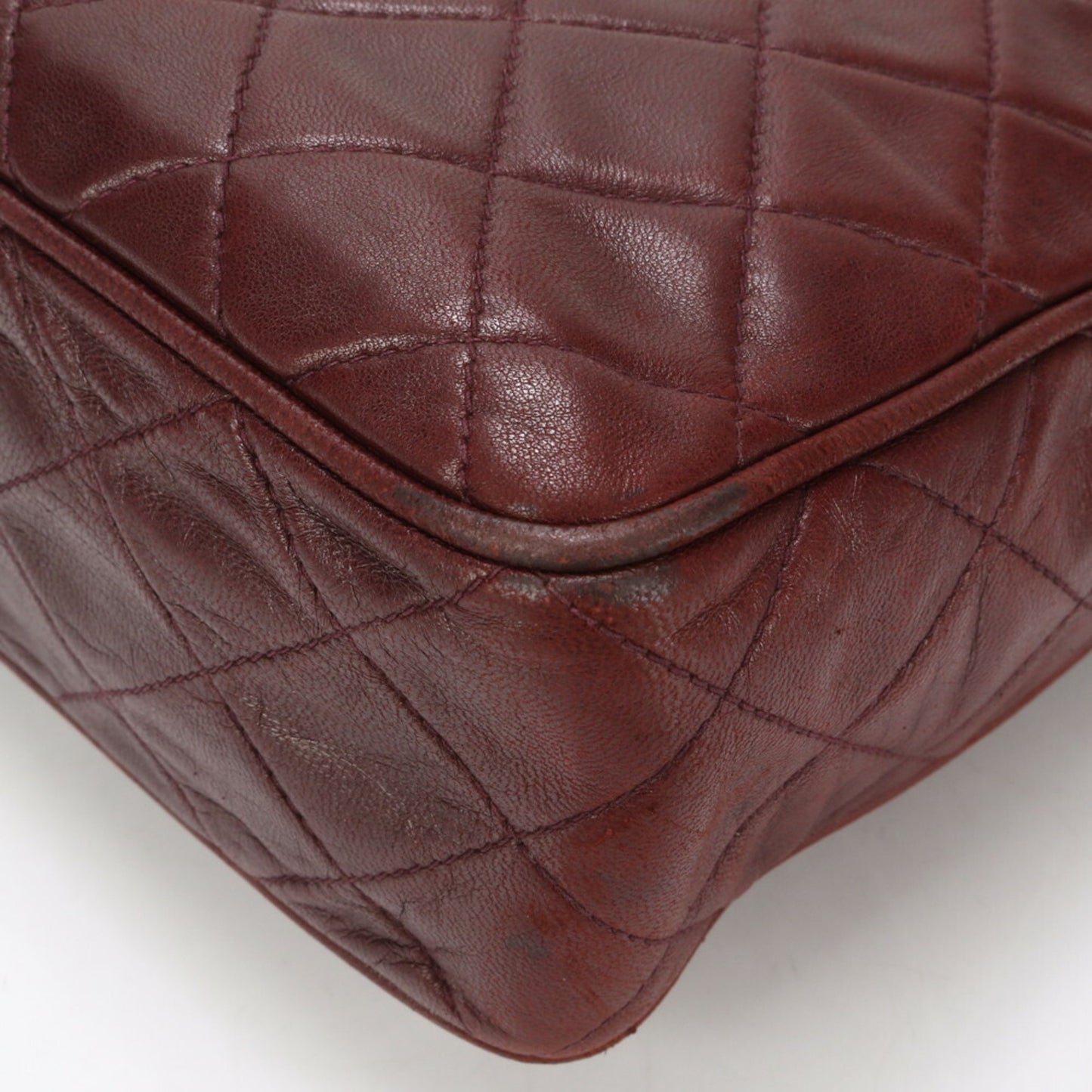 Chanel Camera, Burgundy, Leather, shoulder