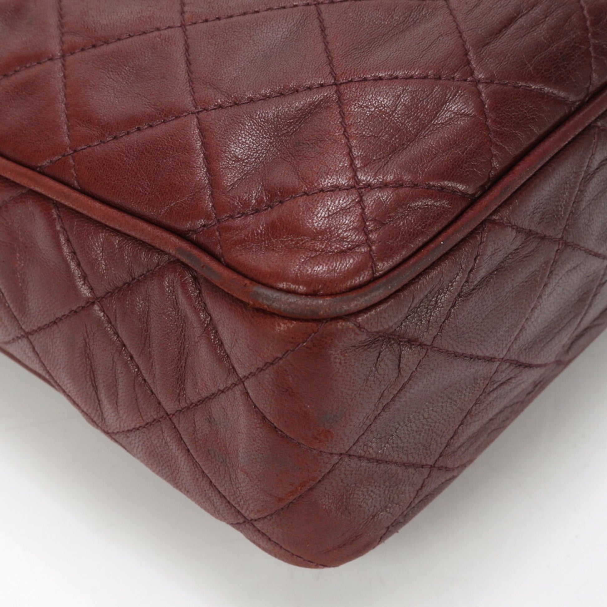 Chanel Camera, Burgundy, Leather, shoulder