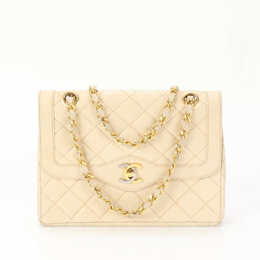 Chanel Flap bag, Beige, Leather, handbag