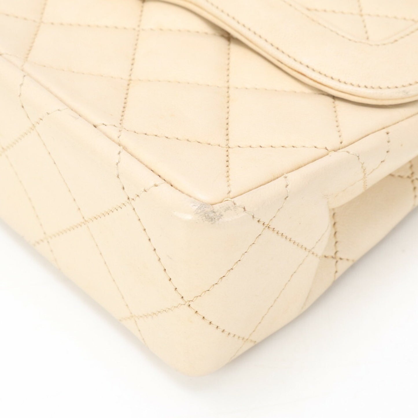 Chanel Flap bag, Beige, Leather, handbag