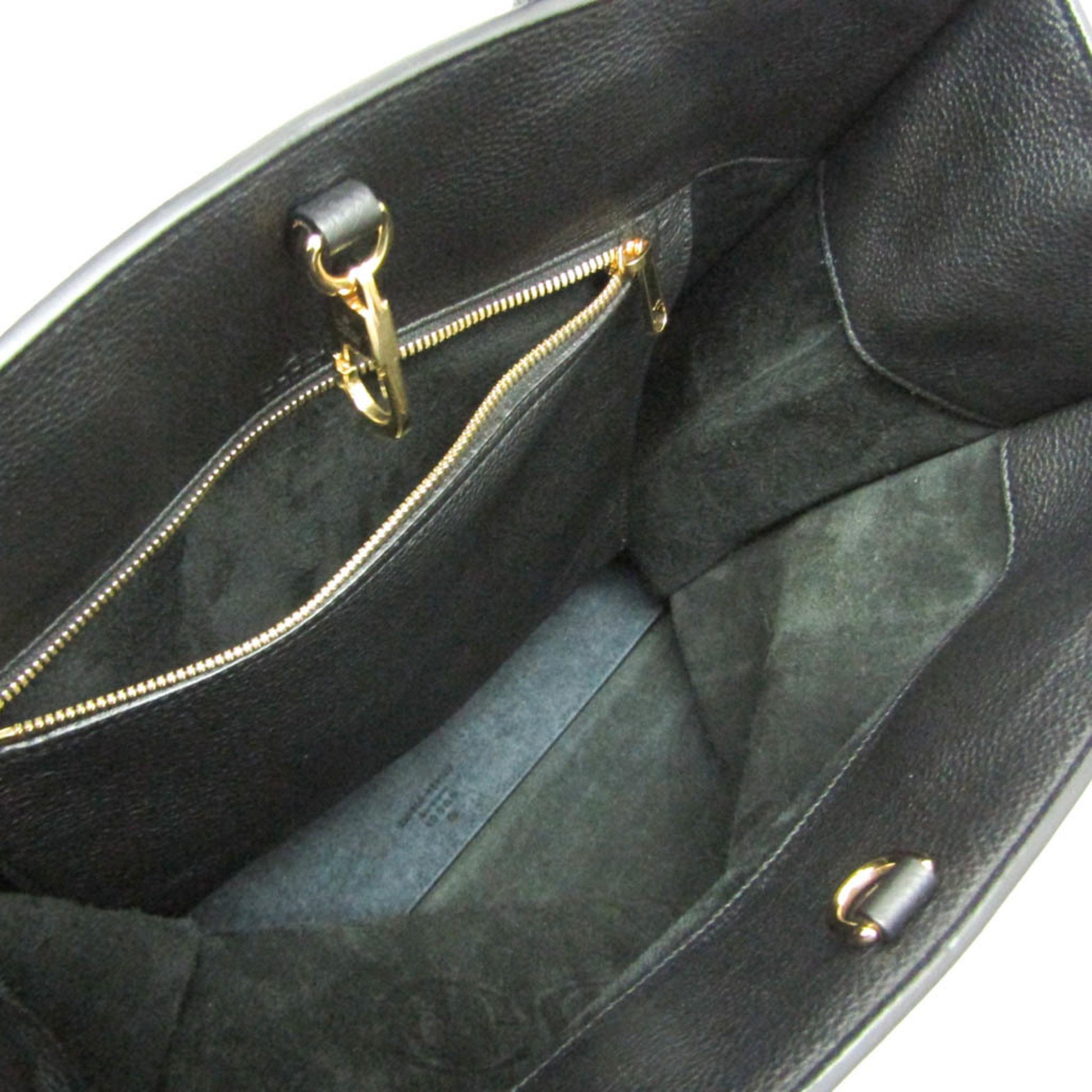 Gucci Logo, Black, Leather, tote