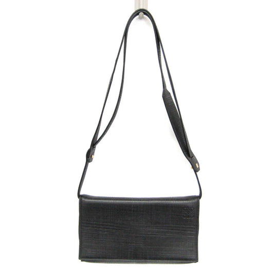 Loewe Anagram, Black, Leather, shoulder