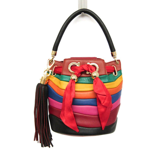 Salvatore Ferragamo Gancini, Multicolour, Leather, handbag