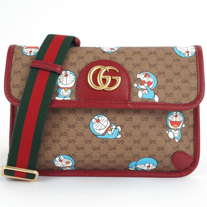 Gucci Doraemon, Brown, Canvas, shoulder
