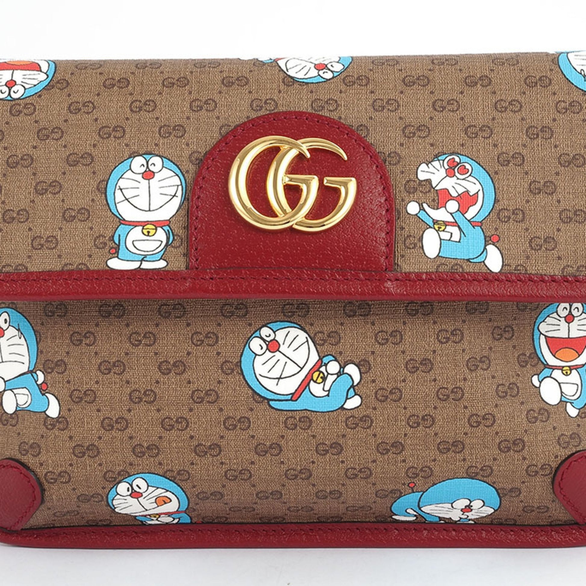 Gucci Doraemon, Brown, Canvas, shoulder